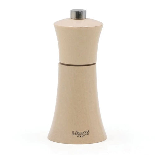 VERONA WHITE LACQUERED WOOD PEPPER MILL 13 CM