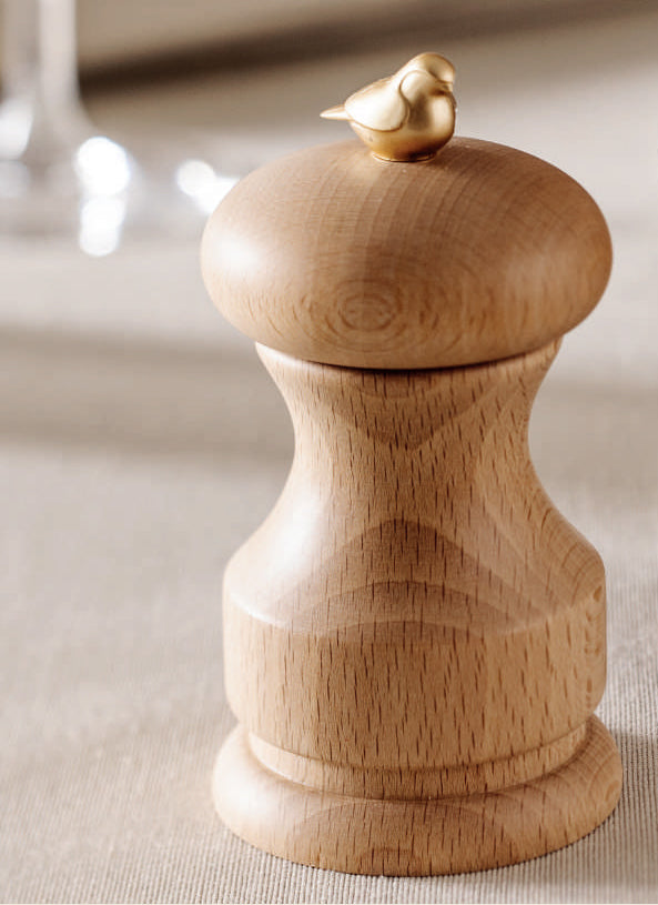 Beech Wood Pepper Mill Bird