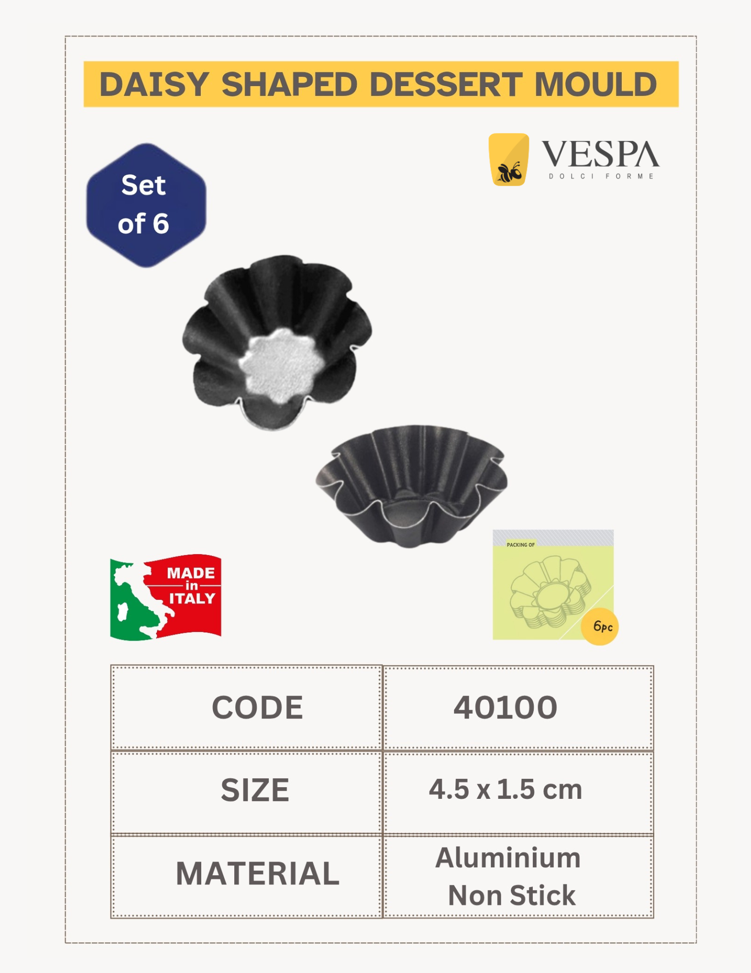 DAISY SHAPED DESSERT MOULD