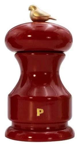 BIRD PEPPER MILL RED GLOSSY LAQUERED